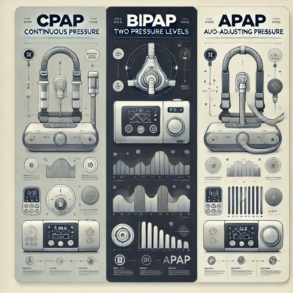 difference between apap bipap and cpap